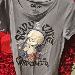 The Friendly Ghost Casper NWOT  Gray T-Shirt Size Medium